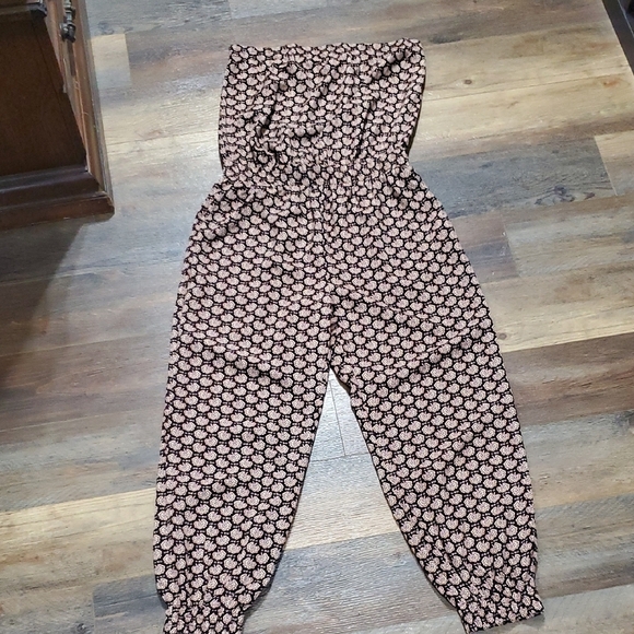 bishop + young Brown and Tan Jumpsuit with Wide-Leg Design - Picture 1 of 8